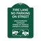 Signmission No Parking on Street Unauthorized Vehicles Towed at Vehicle Owners Expense, A-DES-GW-1824-23690 A-DES-GW-1824-23690 - alternate 1